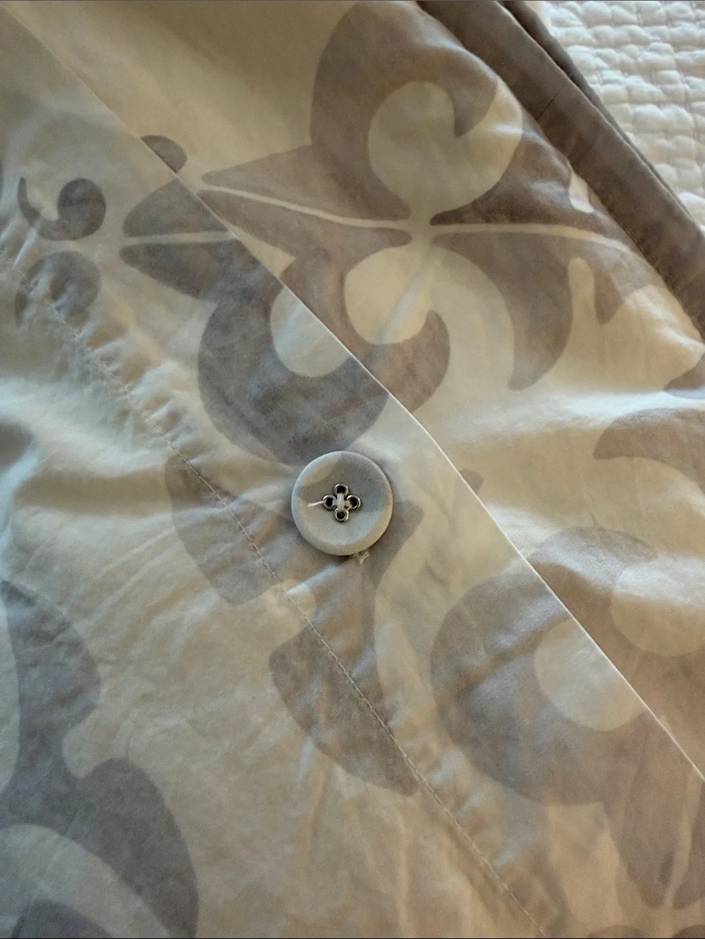Serena & Lily Gray and White Wentworth Duvet Cover - Full/Queen